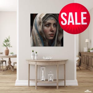 Blessed Virgin Mary Portrait Artwork Digital Download Mother Mary Digital Print Our Lady Blessed Mother Printable Wall Decor Catholic Art
