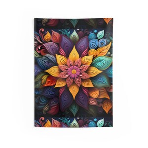 Mandala Tapestry Wall Hanging Mandala Wall Art Hippie Indian Bohemian Home Decor Boho Tapestry Spiritual Art for Cozy Spaces & Relaxation