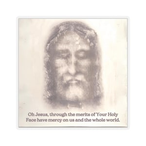 Religious Sticker Catholic Holy Face of Jesus Christ Shroud of Turin Kiss-Cut Sticker Santa Faz de Jesus Decal Mothers Day Gift for Catholic
