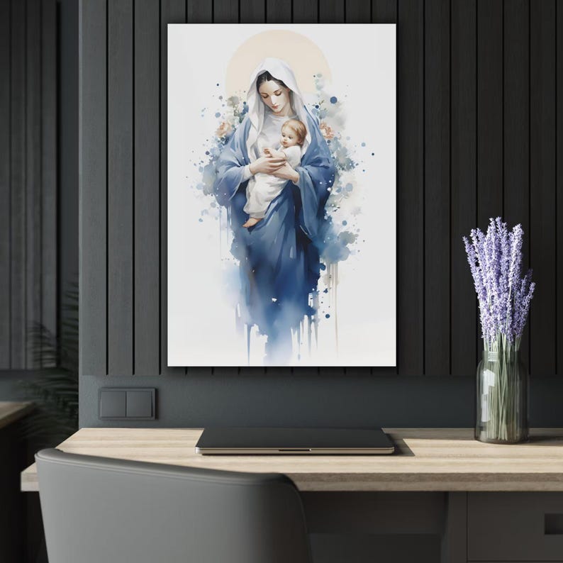 Virgin Mary and Baby Jesus Printable Wall Art Our Lady of Schoenstatt ...