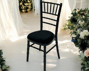 Black Wooden Chiavari Chair: Wedding & Event Seating