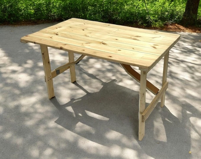 Folding Rustic Dining Table - Etsy UK
