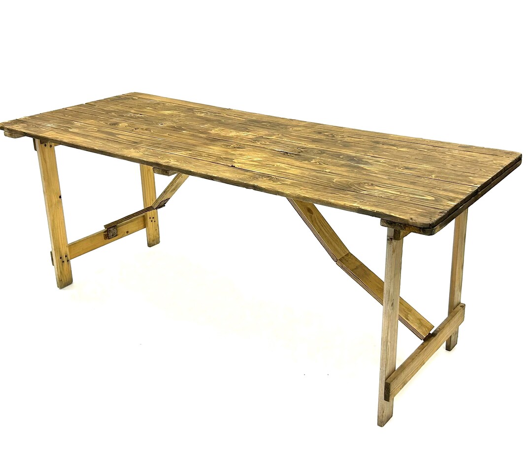 Vintage Ex Hire Trestle Table, Rustic Trestle Table, Rustic Tables