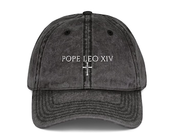 Pope Leo 14 Hat - Vintage Embroidered Christian Cap - Catholic Faith Baseball Hat - New Pope Gift 2025 - Religious Apparel for Men & Women