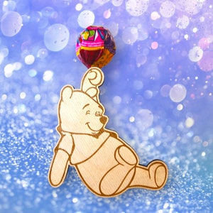 Winnie-the-Pooh lollipop holder - CDR, Ai, SVG, DFX Cut File - Instant Download - No Physical Items Included