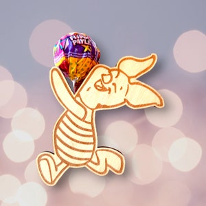 Piglet (Winnie-the-Pooh) lollipop holder - CDR, Ai, SVG, DFX Cut File - Instant Download - No Physical Items Included