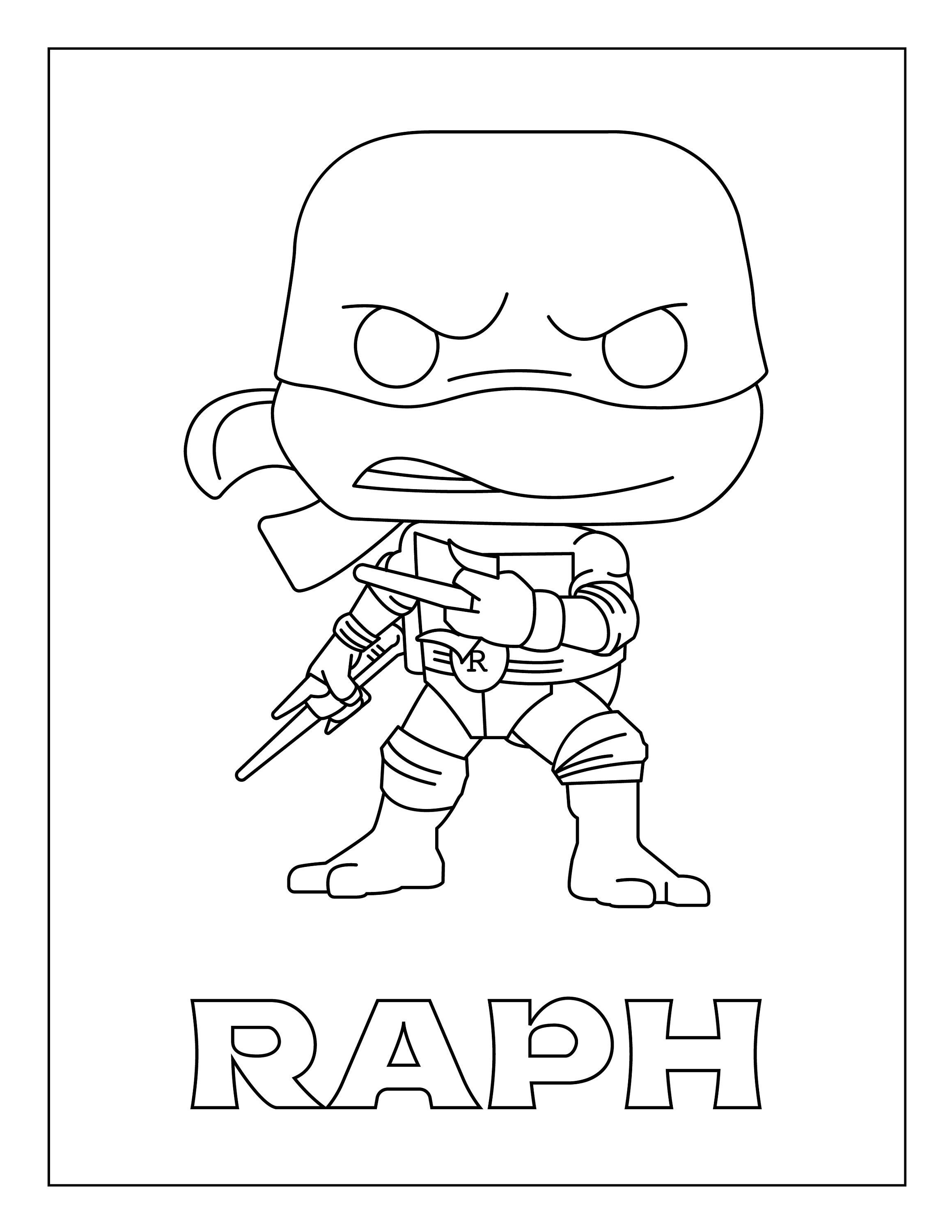 Ninja Turtles Raphael Coloring Pages