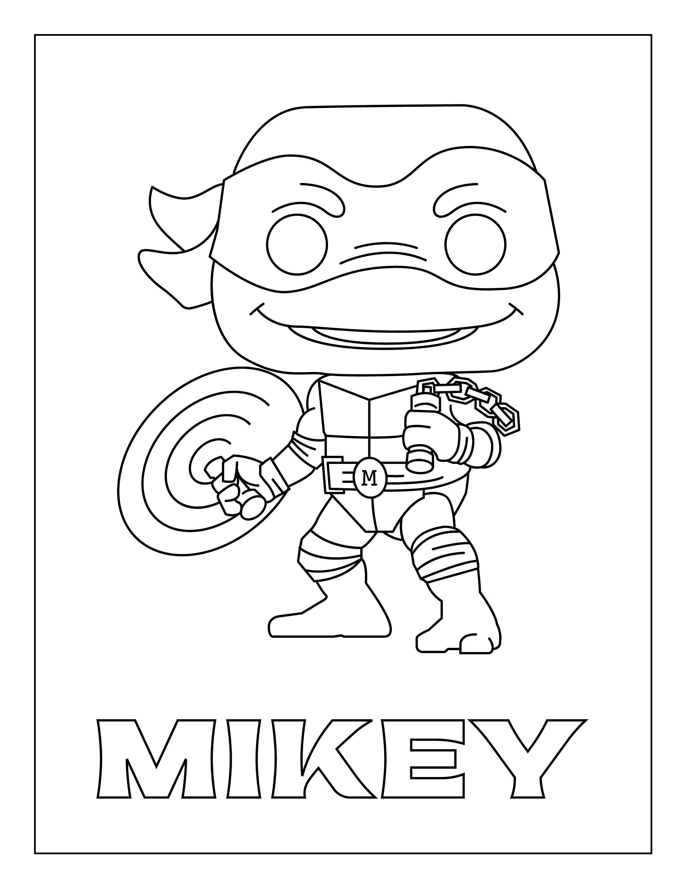 Mikey From Ninja Turtles Mutant Mayhem Movie Coloring Page - Etsy