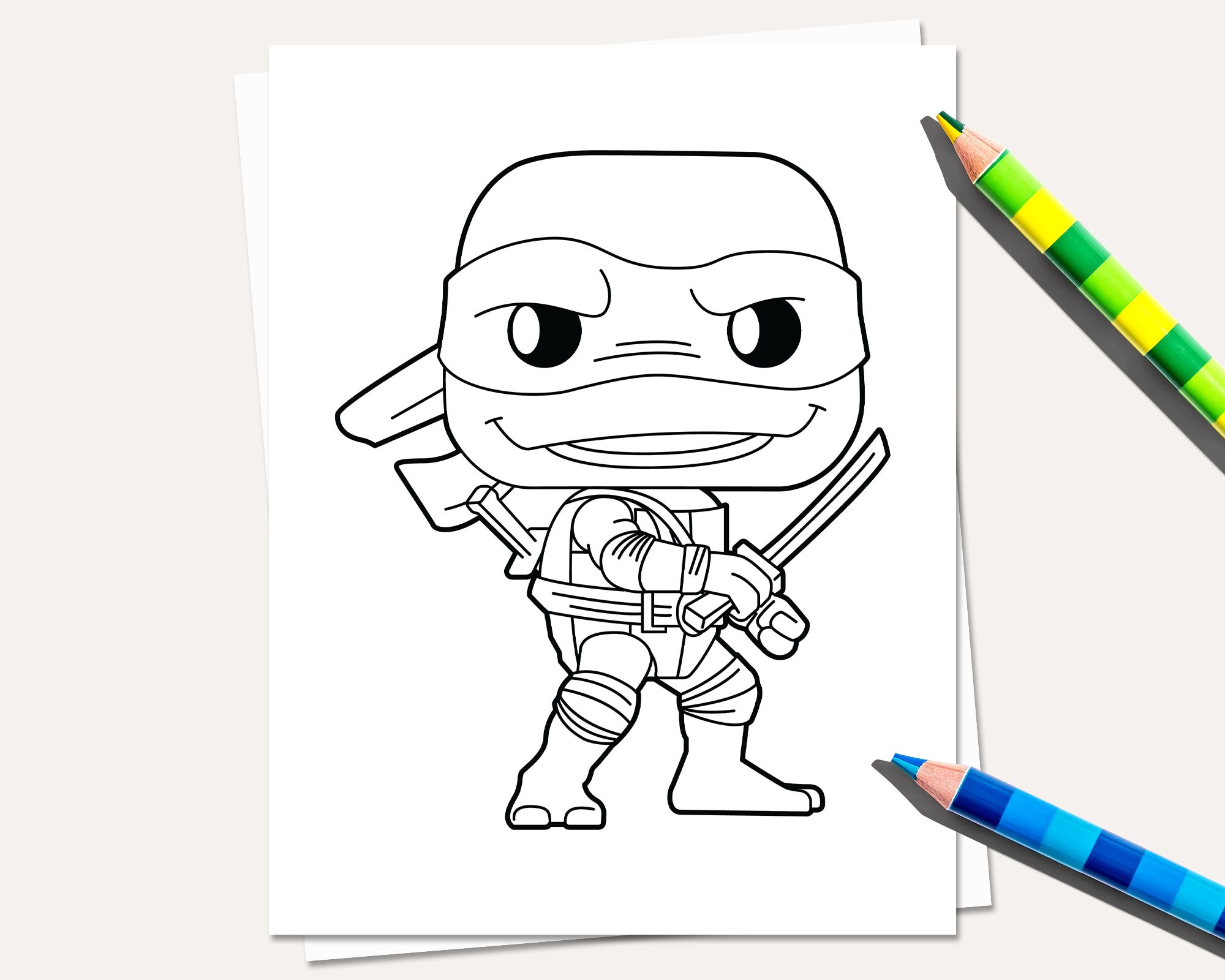 Leo From Ninja Turtles Mutant Mayhem Movie Coloring Page Etsy Hong Kong
