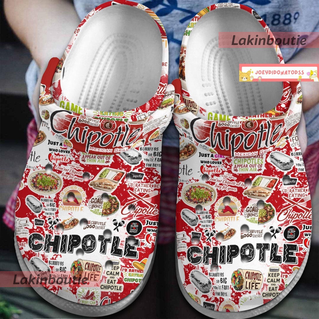 Christmas Chipotle Clogs Chipotle Crocs Mexican Food Clogs Etsy
