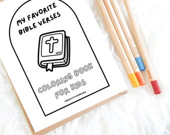 Bible Verse Coloring Book for Kids: 16 Page Christian Activity (PDF) Sunday School Activity Church Quiet Activity