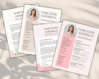 Sorority Resume Template: Bearbeitbarer College-Rekrutierungs-Lebenslauf (Digitaler Download)