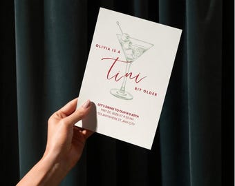 Martini-Geburtstagseinladung: Dirty Thirty Cocktail Party (Digitaler Download)