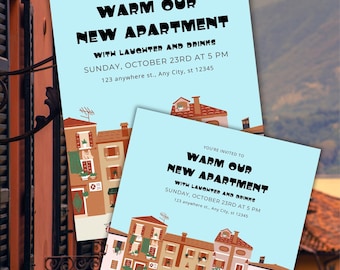 Modern Housewarming Invitation Template: Editable New Home Party (Digital Download)