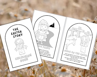 Easter Story Coloring Book: Christian Kids Bible Activity (Digital Download)