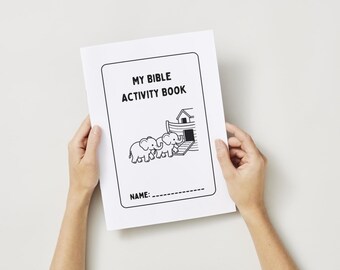 Christliches Belegtes Buch für Kinder druckbar, Bibelaktivitätsbinder, Sonntagsschule Arbeitsblätter, Quiet Time Aktivitäten im Alter von 3-7