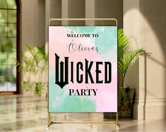 Wicked Birthday Welcome Sign: Editable Party Decor (Digital Download)