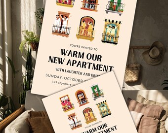 Modern Housewarming Invitation Template: Editable New Home Party (Digital Download)