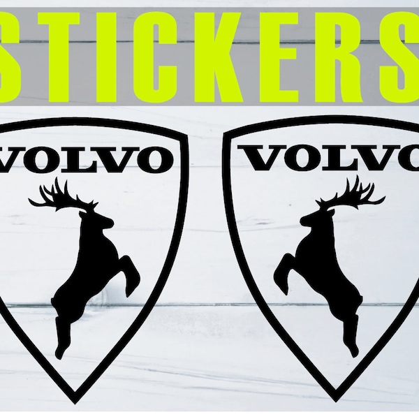 Volvo stickers, deer's in the middle