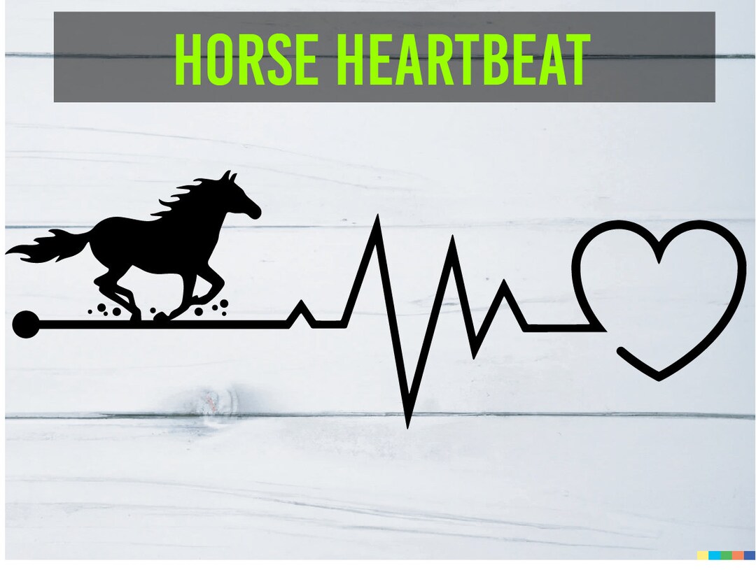 Horse Heartbeat SVG Etsy
