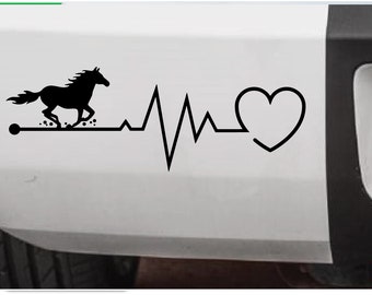 Horse heartbeat sticker