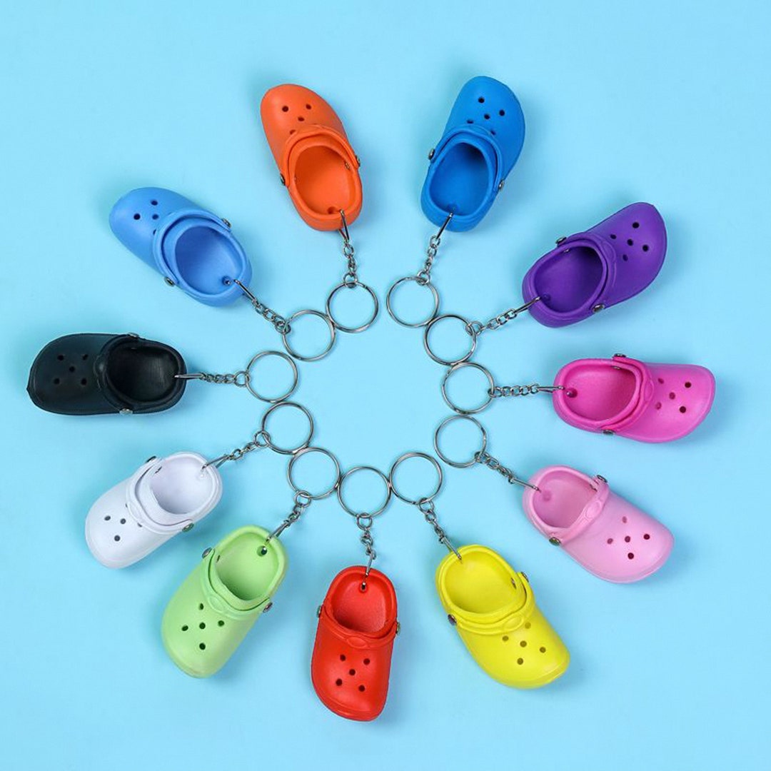 Cute Mini Croc Shoes Keychain Creative Croc Shoes Keyring Cute Etsy