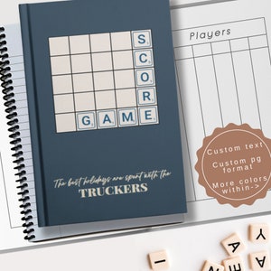 Family Game Night Game Score Book Personalized Fun Family Holiday Gift Games Lover Score Keeping Record Tracker Book Hall of Fame Customed