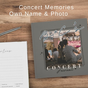 Unser Konzerterinnerungs-Tagebuch Individuell mit Foto und Namen Paar Konzert Bucket List Tagebuch Track Logbuch Konzertgänger Liebhaber Geschenke für uns
