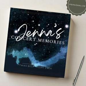 Hardcover Konzert Memories Journal personalisiert für Konzert Loving Teen Tochter Live-Konzerttagebuch Konzert Scrapbook Ticket Stub Tracker
