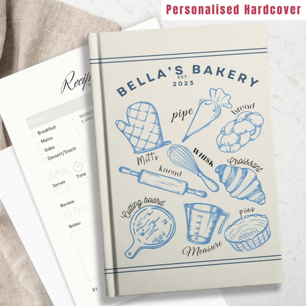 Personalized Bakers Recipe Book Etsy