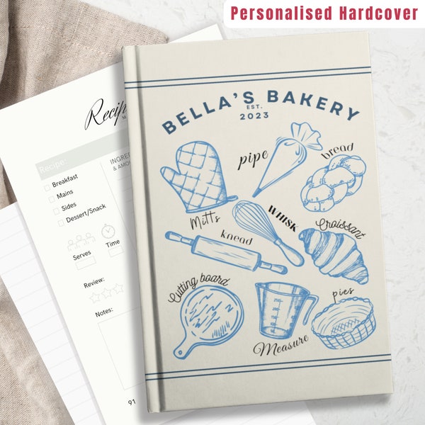 Brot Backen Rezeptbuch Individuelles Backen Journal Personalisiert für Bäcker Kochbuch Veranstalter Geschenk für Familienküche Hausgemachtes Cookie-Notizbuch