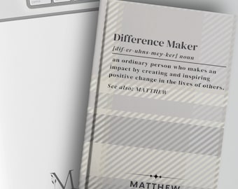 Difference Maker Journal Gepersonaliseerd U hebt een verschil gemaakt Op maat Kantoorcadeau aan collega Personeel Waarderingsgeschenk aan een teamleiderproject