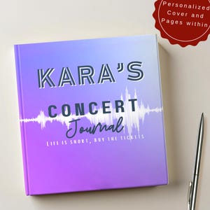 Konzerterinnerungen Geführtes Journal Kpop Konzerttagebuch Benutzerdefinierte koreanische Armee Fan Track Konzerterlebnis Live Musik Festival Liebhaber Geschenk für Teen