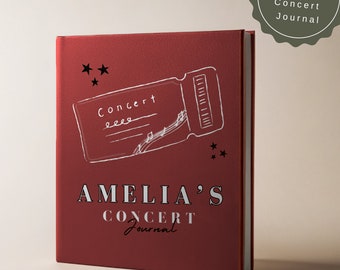 Concert Journal Personalized with Name Live Concert Diary Track Concert Lover Kids Concert Memory Logbook Square Hardcover