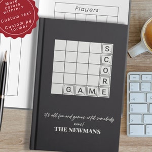 ゲームスコアリングブック カップル向け パーソナライズ ゲームナイトブック ギフト ボードゲームオーガナイザー 彼氏へのギフト カスタマイズされたスクラブルスコアキーピング