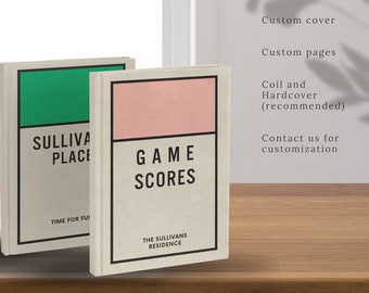 Custom Game Score Book for Game Night Scorekeeper Tracker Record Personalized Family Gathering Gift Love Board Games Competitive Sports