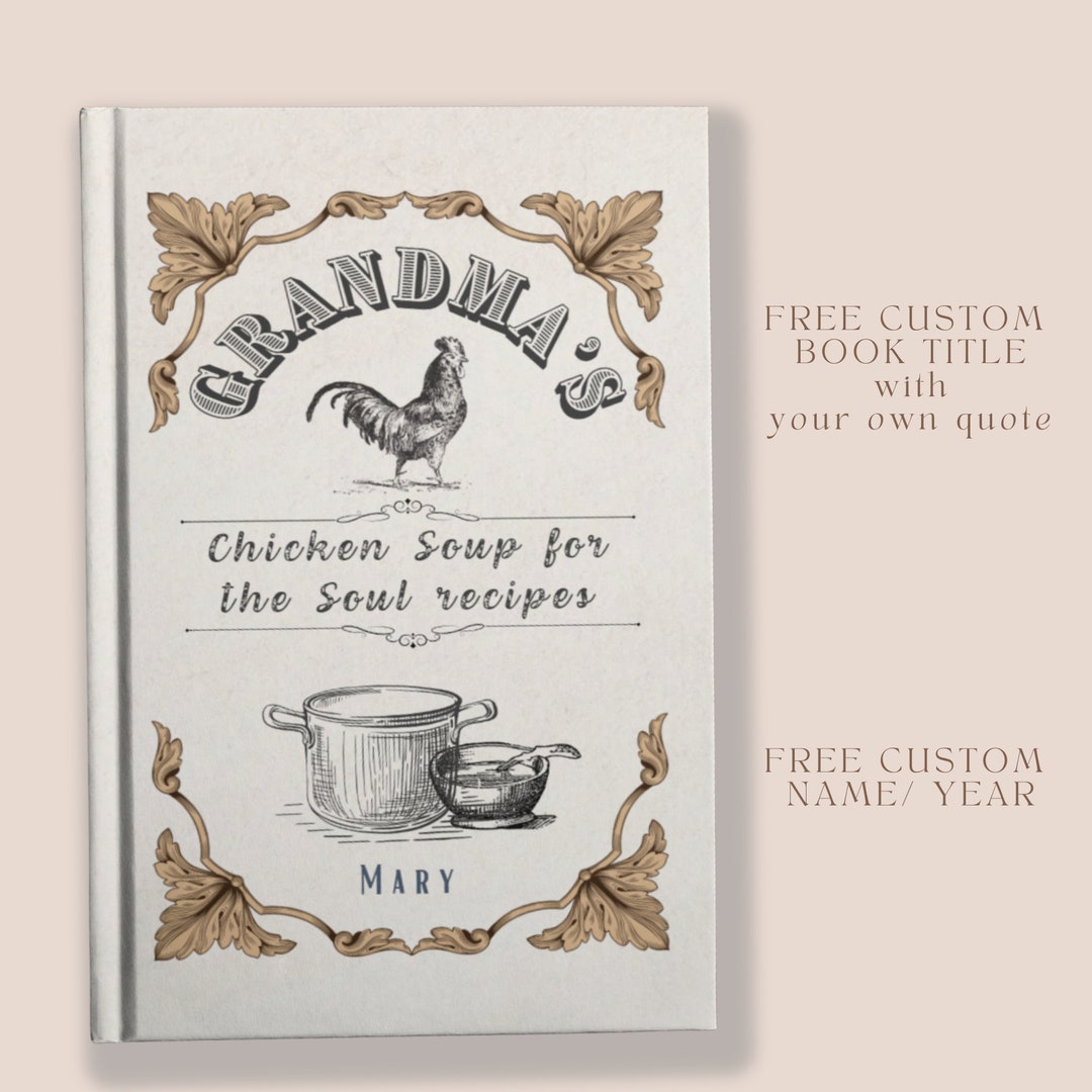 Personalised Blank Recipe Book for Grandma Custom Nana's Cooking