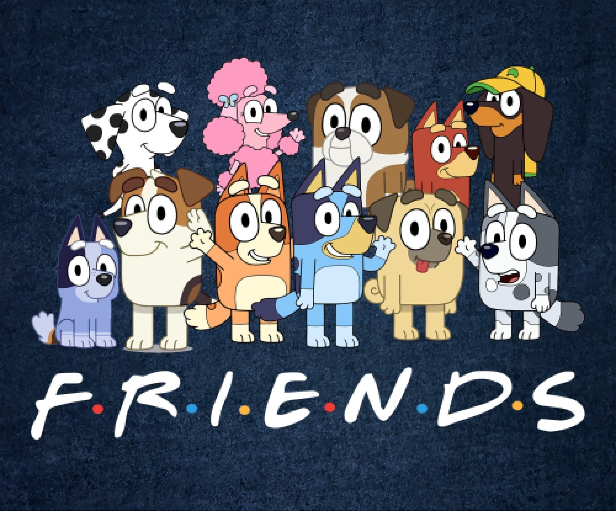 Bluey Friends Png Bluey Friends Instant Download Png Ready Etsy