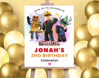 Roblox Party Invitation - Customizable Digital Welcome Invite, Perfect for Kids Birthday and Gaming Events, Unique Gamers Gift Idea Roblox