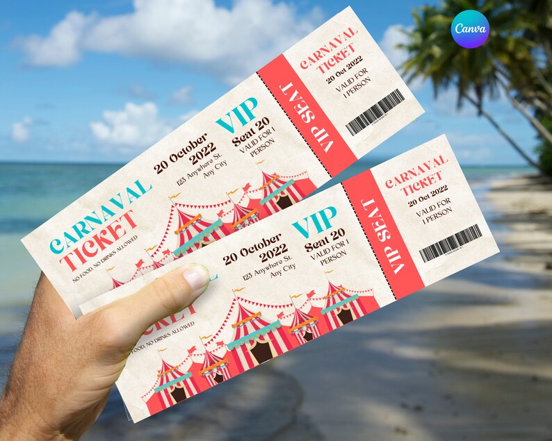Personalised Concert Ticket, Event Ticket, Voucher, Souvenir Ticket