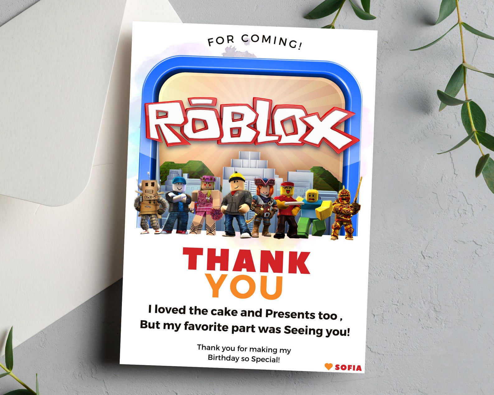 Roblox Birthday Invitation, Roblox Birthday Invite, Roblox Party ...