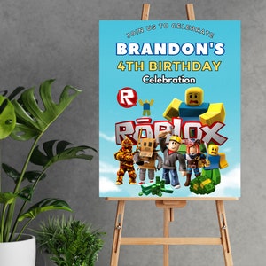 Roblox Welcome Card - Customizable Gamer Greeting, Perfect for Birthday Party Invites or Game Night Announcements, Unique Gift for Gamers