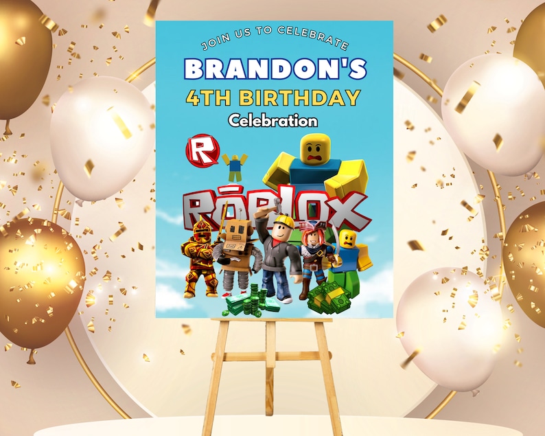 Roblox Thank You Cards Personalised Roblox Thankyou for Coming to My