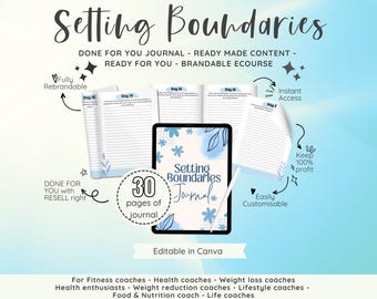 Carnet de bord, programme de coaching, modèle Canva (téléchargement numérique)