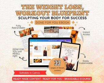 Weight Loss Workout Blueprint: Brandable Ebook for Coaches (Canva)