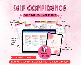 Feuille de travail sur la confiance en soi, guide DPP pour entraîneurs (modèle canva)