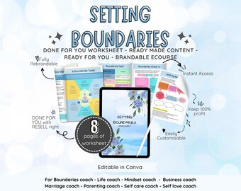 Feuille de travail Définir les limites, contenu DPP pour les entraîneurs (modifiable sur Canva)