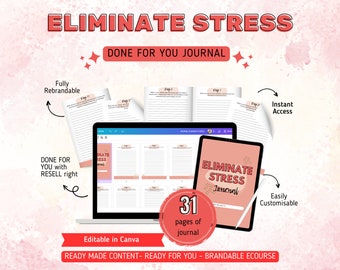 Instructions de journal stress et anxiété pour les entraîneurs (modèle canva)