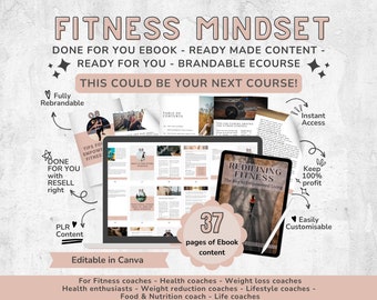 Fitness Mindset Ebook: Brandable Coaching Program PLR Content