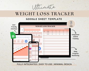 Weight Loss Tracker Spreadsheet, Calorie & BMI Tracker (Google Sheets)